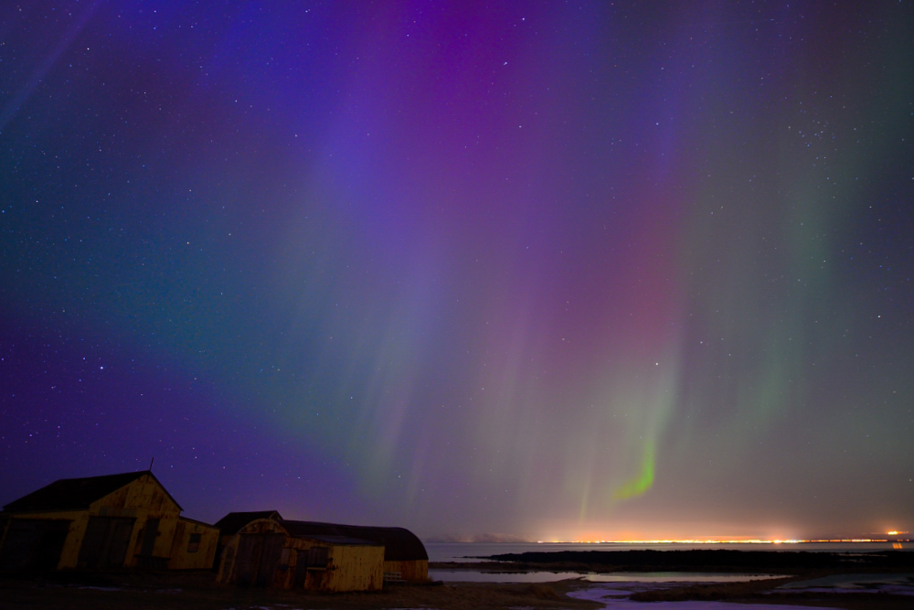 Aurora boreale Keflavík Islanda
